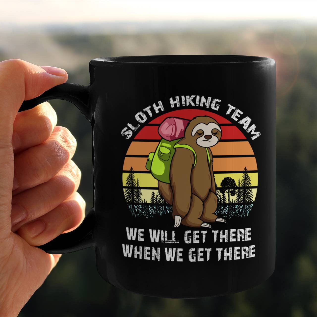Sloth Hiking Team Mug