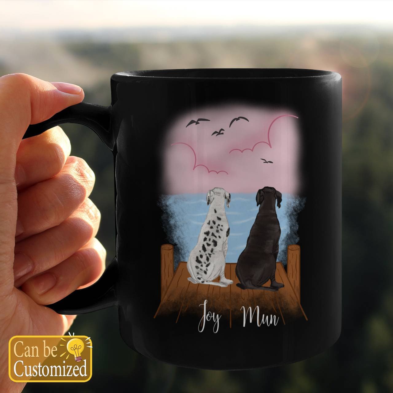 Personalize For 2 Dogs Mug