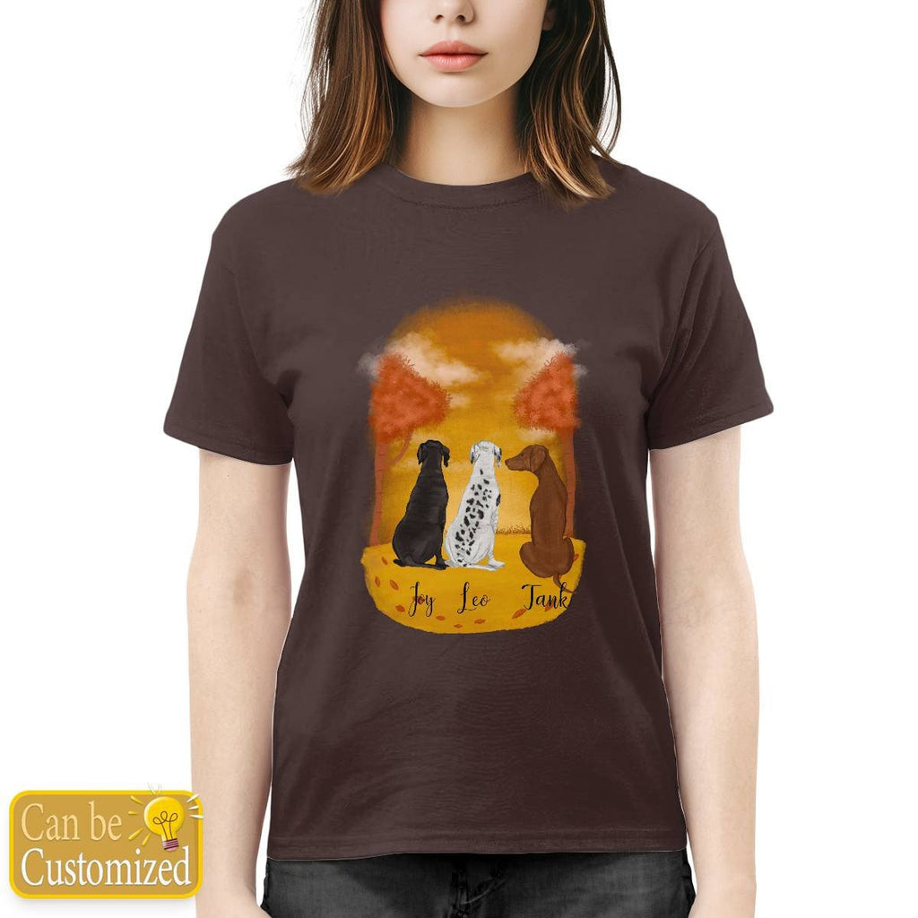 Personalize For 3 Dogs T-shirt