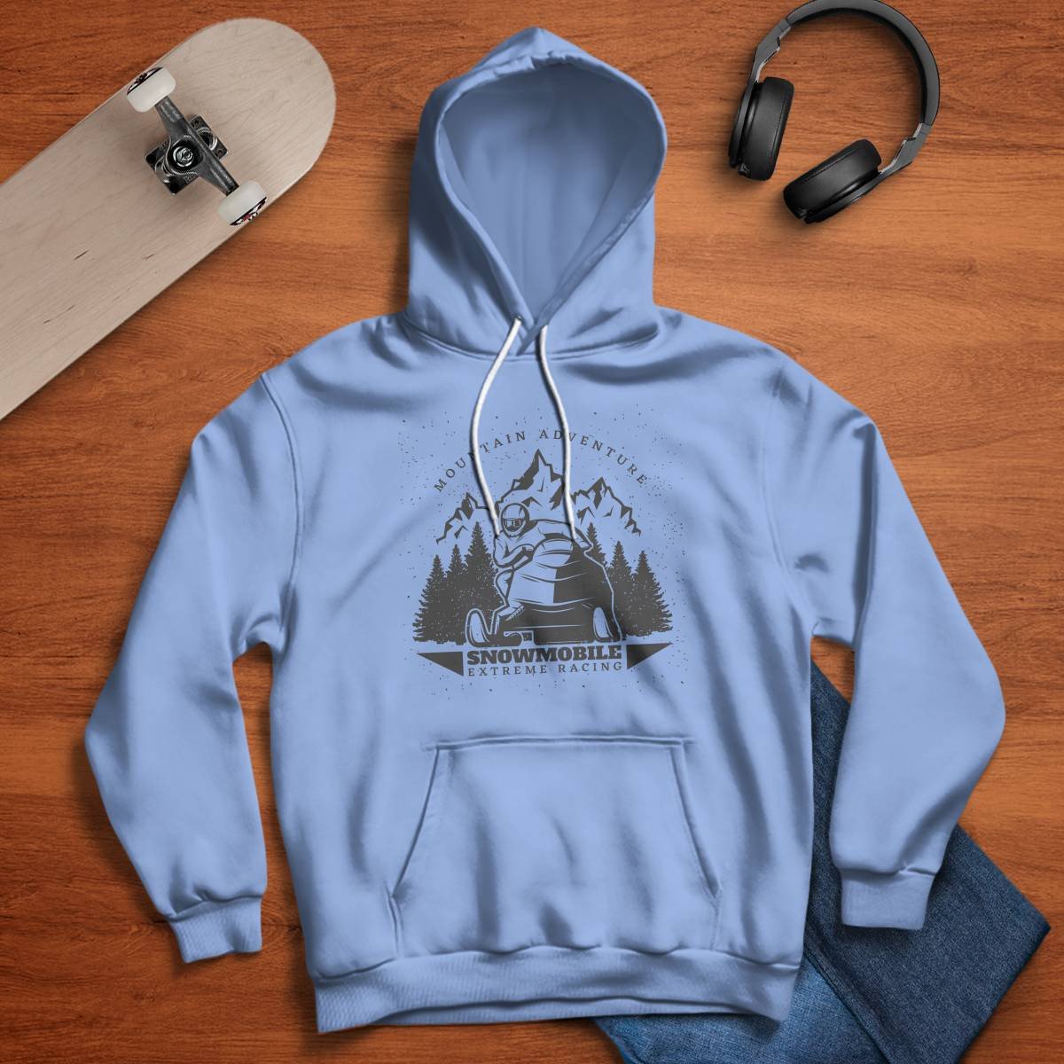 Mountain Adventure Snowmobile Extreme Racing Hoodie