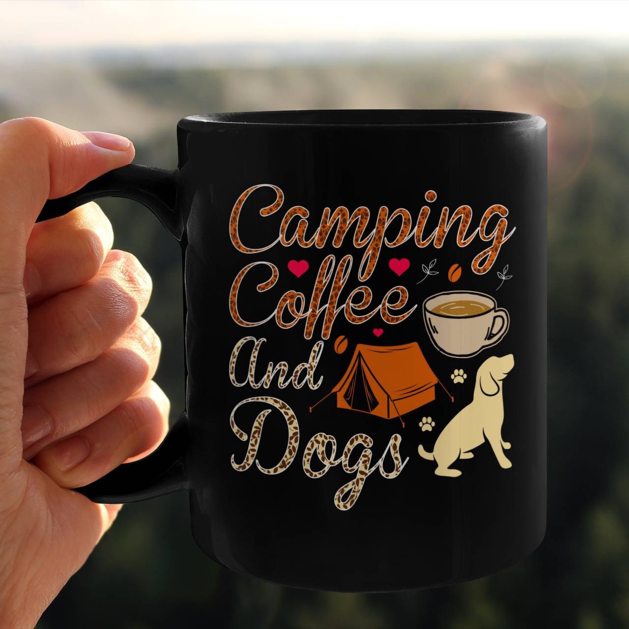 Camping Coffee And Dogs Mug