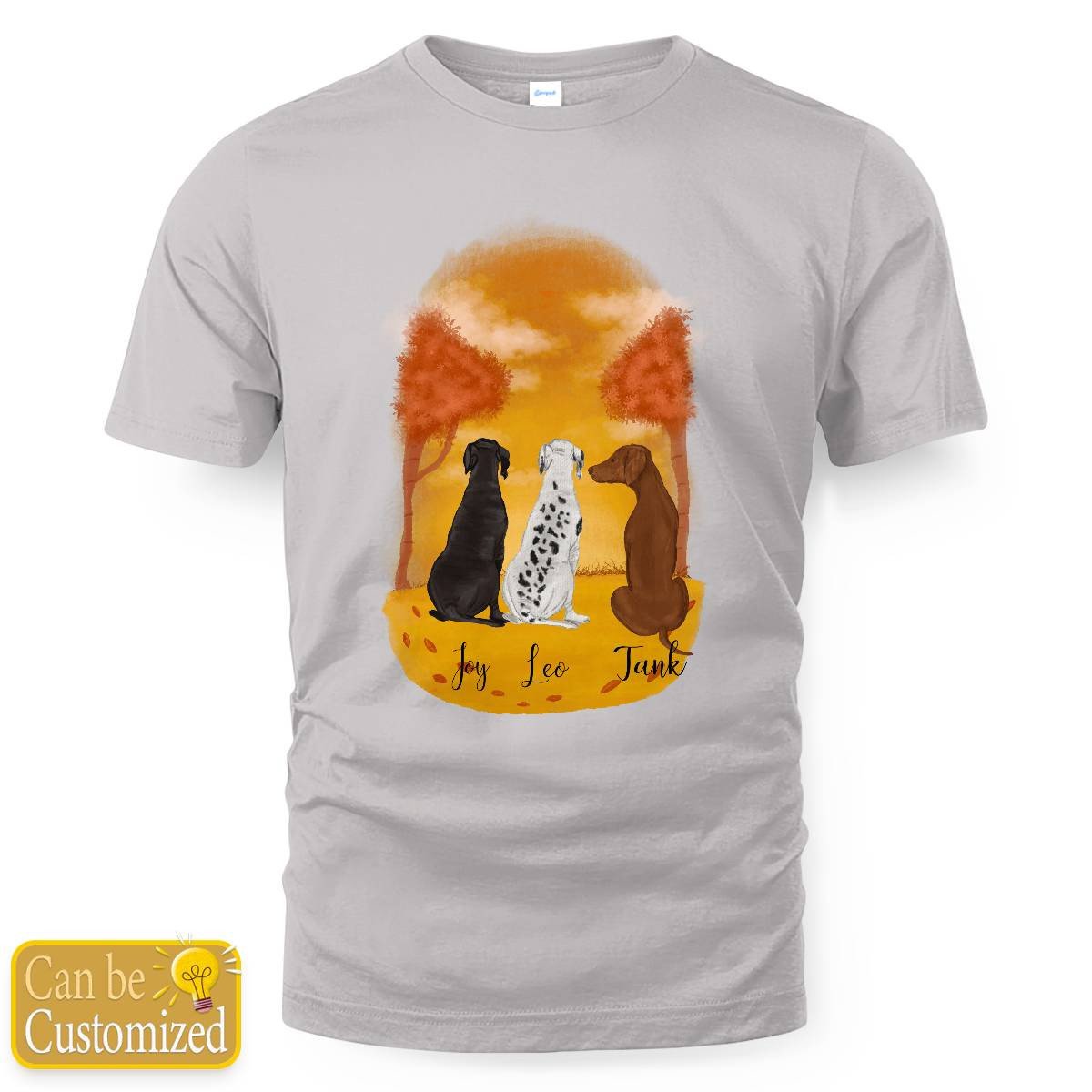 Personalize For 3 Dogs T-shirt
