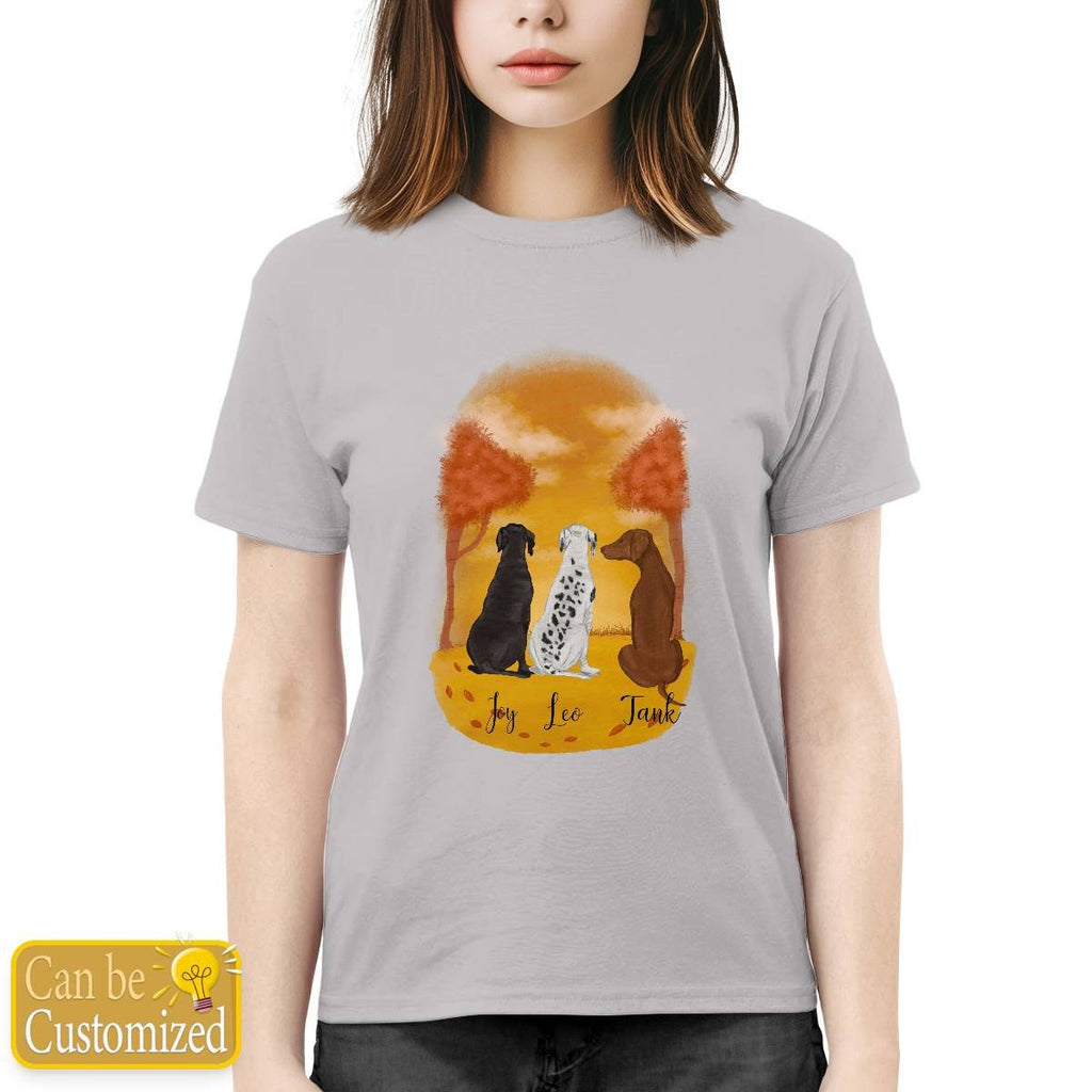 Personalize For 3 Dogs T-shirt