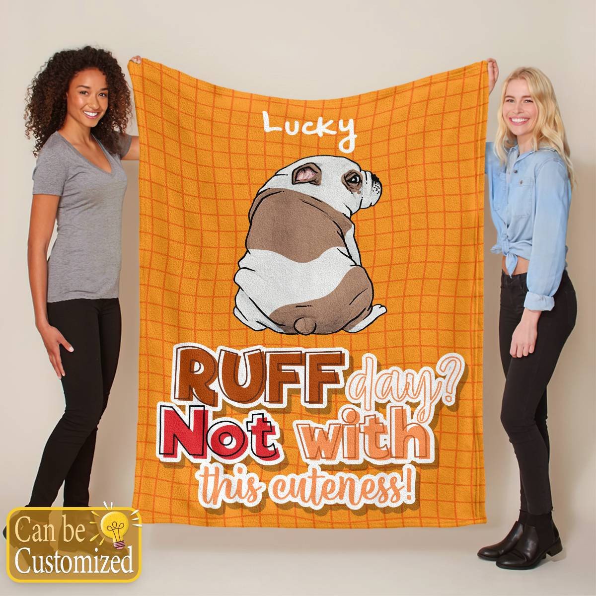 Ruff Day - Not with This Cuteness Fleece Blanket