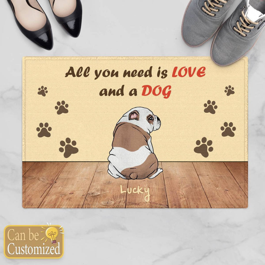 All You Need is LOVE and a DOG Door Mat