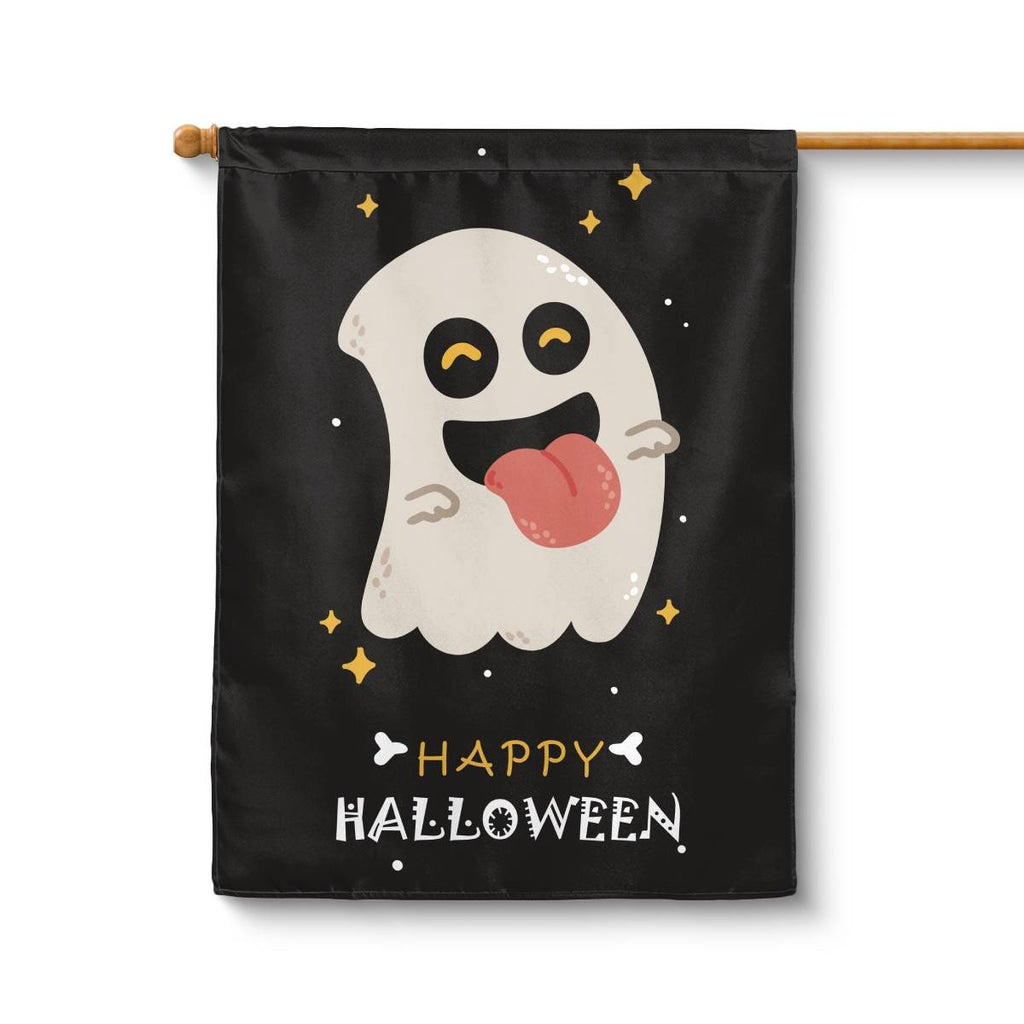 Happy Halloween Ghost Skull House Flag