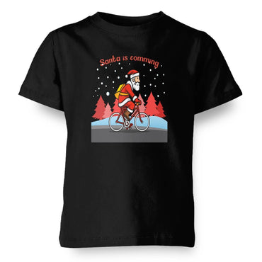 Santa Is Comming - Bicycle Kids T-shirt