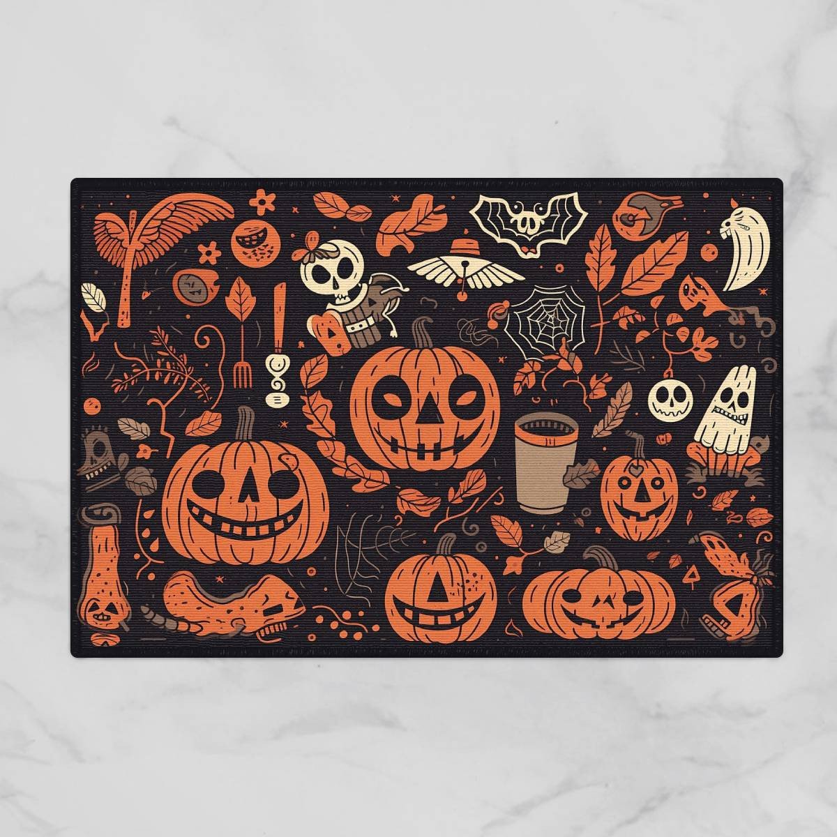 Halloween Patterns Door Mat