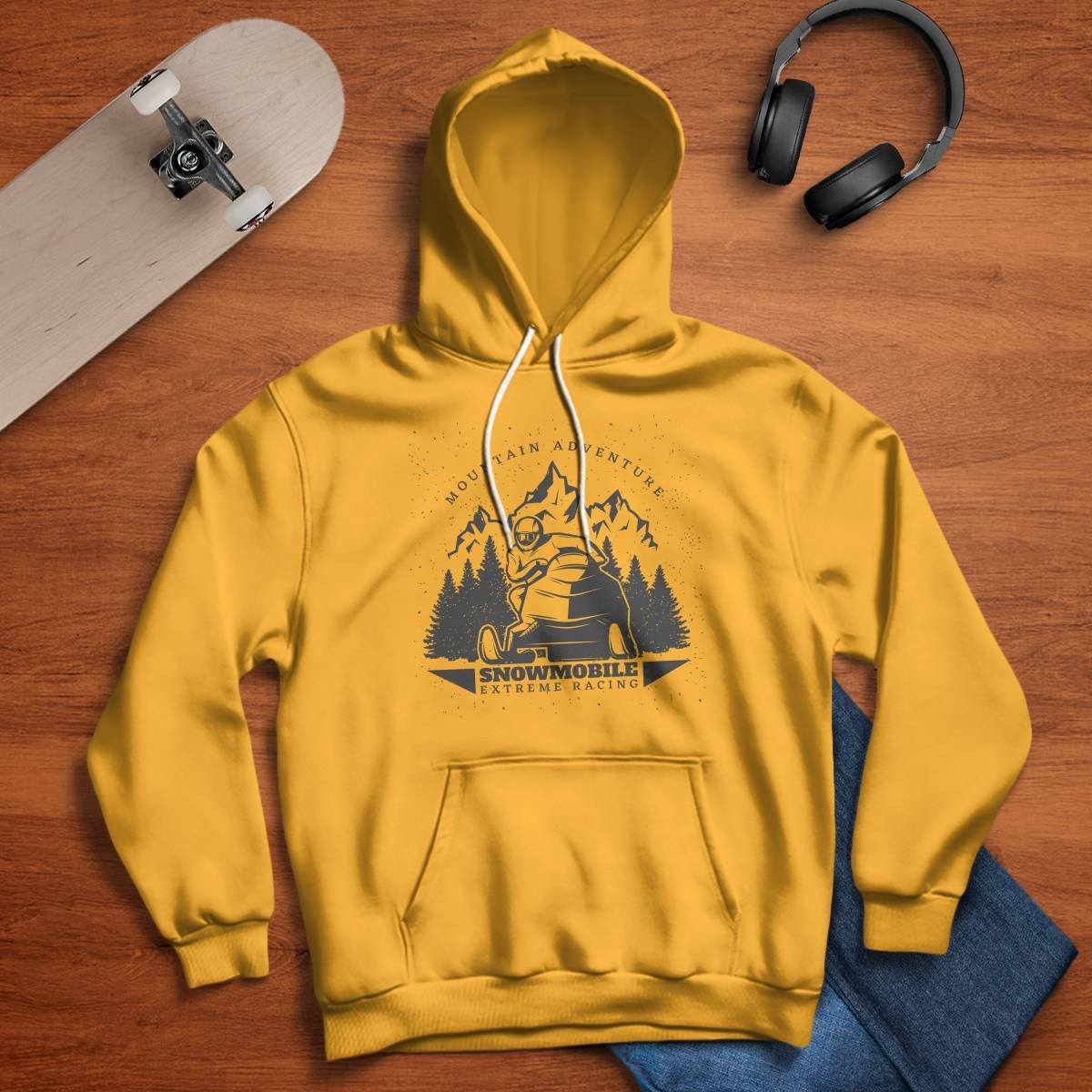 Mountain Adventure Snowmobile Extreme Racing Hoodie