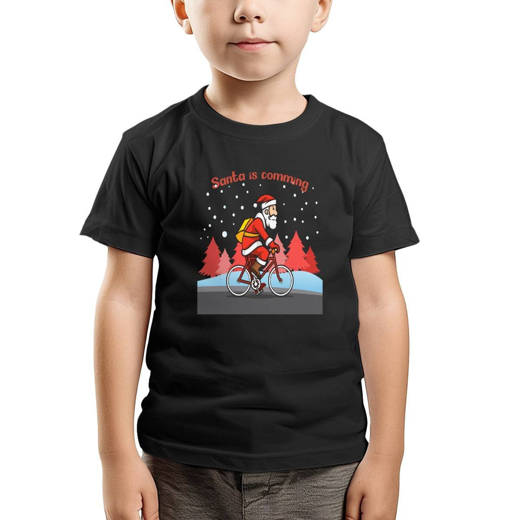 Santa Is Comming - Bicycle Kids T-shirt