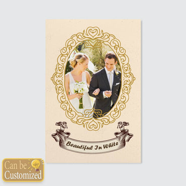 Beautiful in White with Your Photo Portrait Canvas