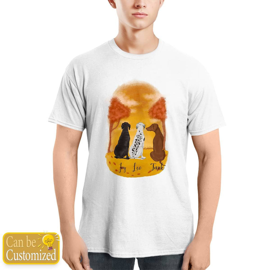 Personalize For 3 Dogs T-shirt