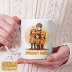 Personalized Your Family's Name for Four Peoples Mug
