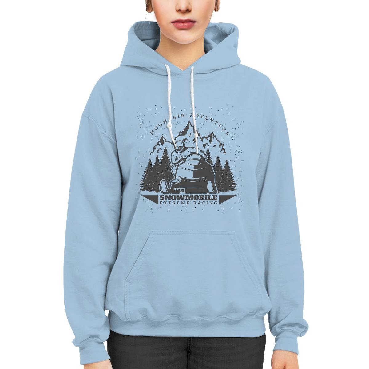 Mountain Adventure Snowmobile Extreme Racing Hoodie