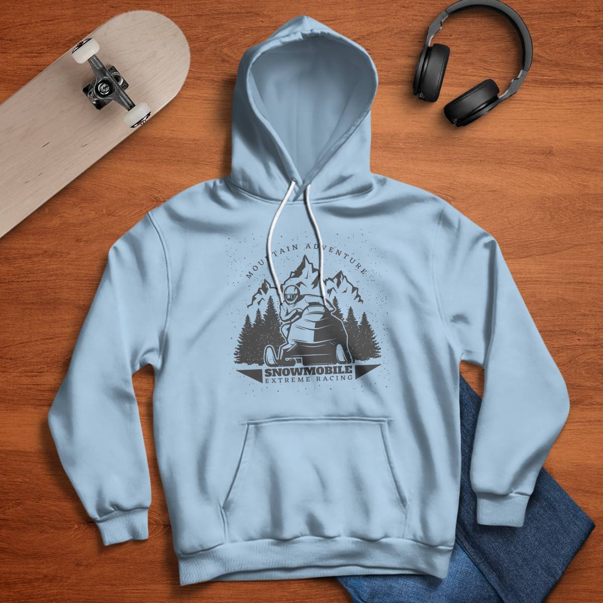 Mountain Adventure Snowmobile Extreme Racing Hoodie