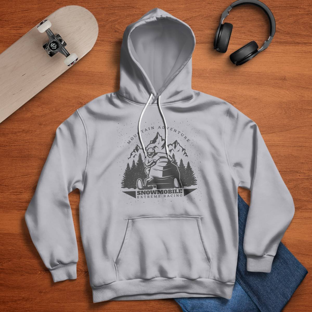 Mountain Adventure Snowmobile Extreme Racing Hoodie