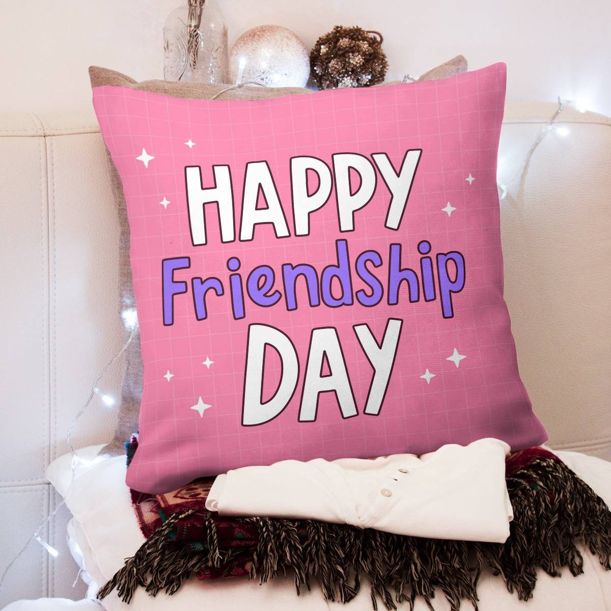 Happy Friendship Day Pillow
