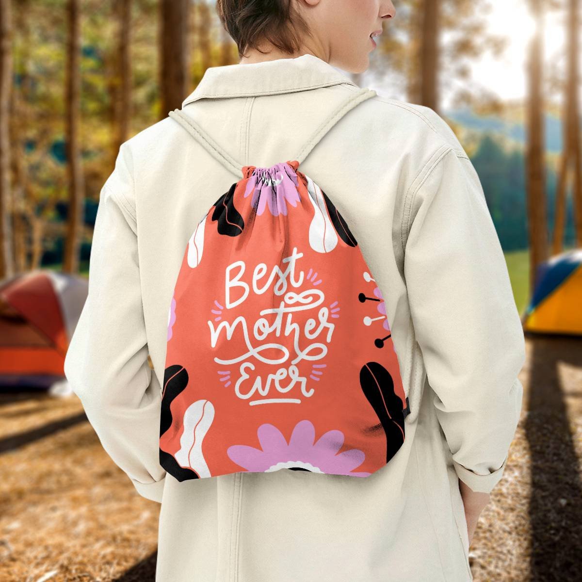Best Mother Ever Drawstring Bag