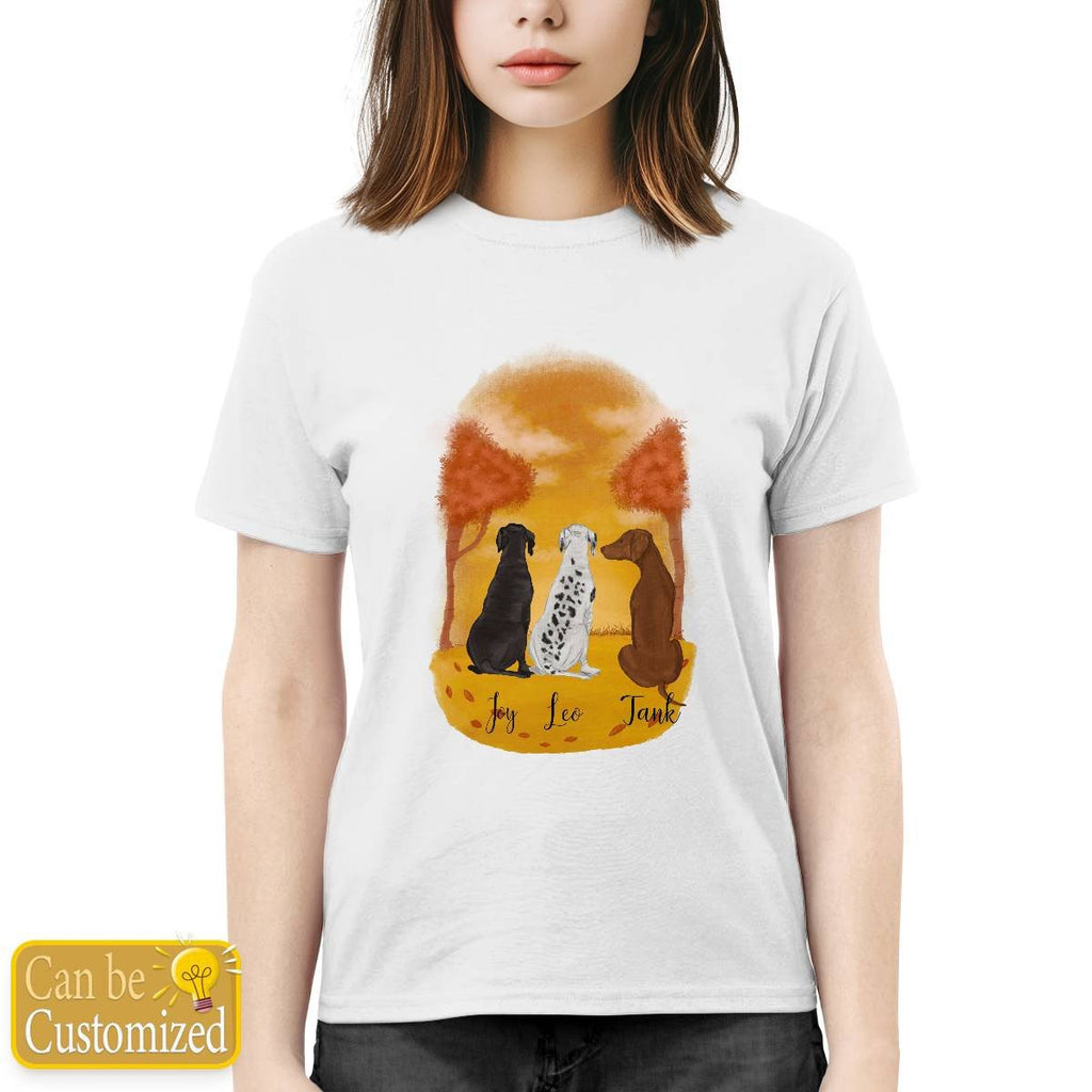 Personalize For 3 Dogs T-shirt