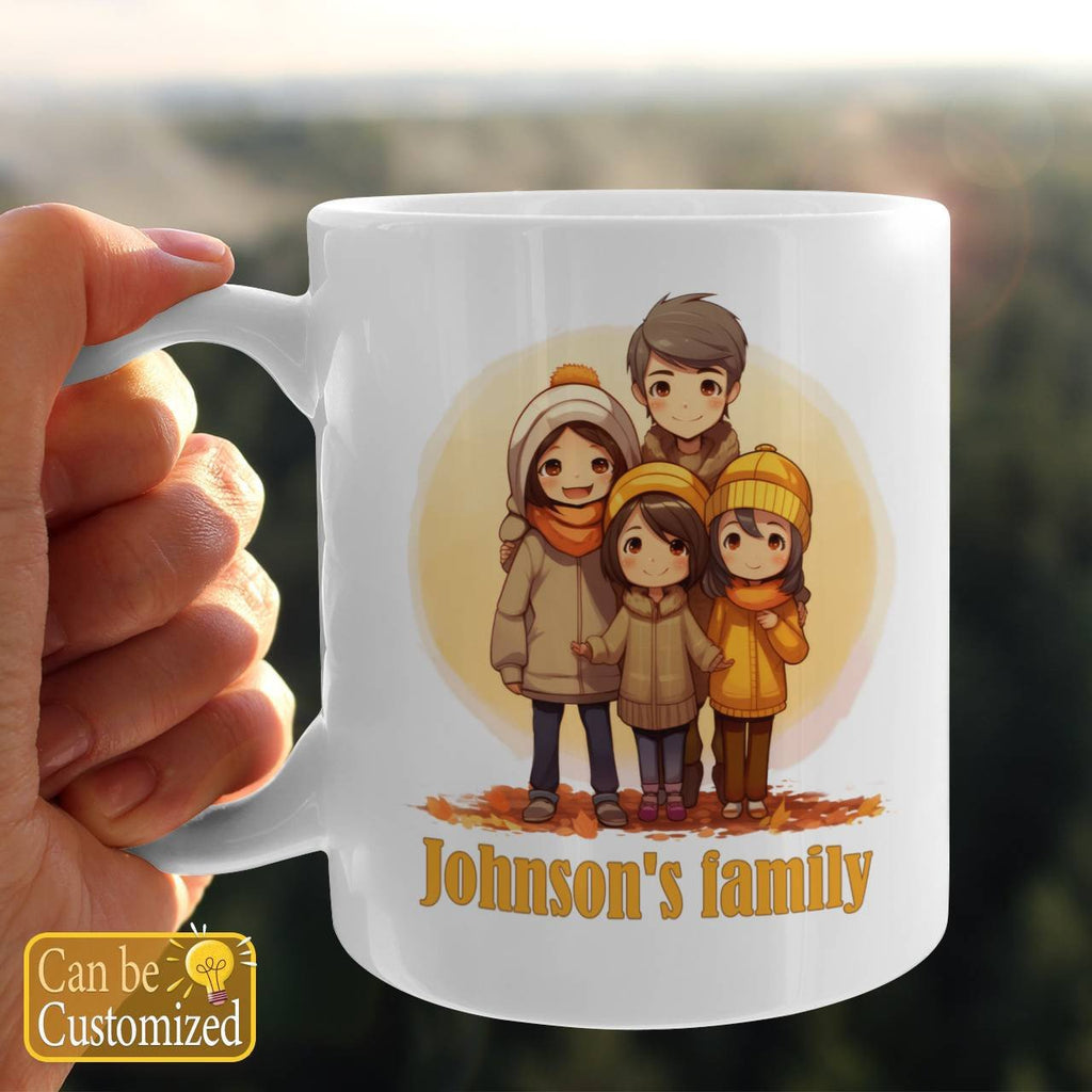 Personalized Your Family's Name for Four Peoples Mug
