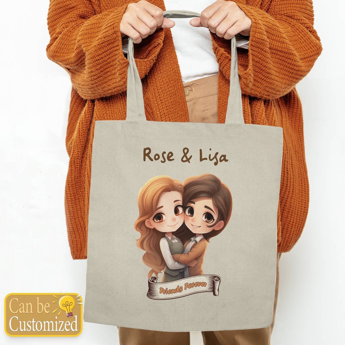 Friends Forever with Names Tote Bag