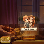 Chibi Rural Fashion Renaissance Couple Portrait Led Lamp