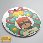 Personalize Name Pet - Pet With Laurel Wreath Ornament