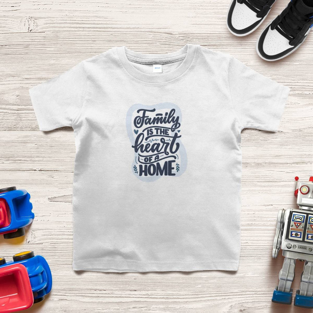 Family Quote - Family Is The Heart Of A Home Kids T-shirt
