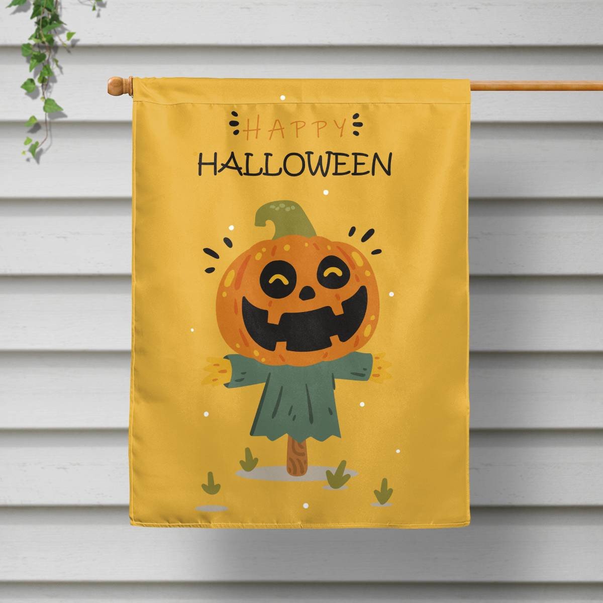 Happy Halloween Cute House Flag