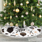 Christmas Pattern Tree Skirt Black&White