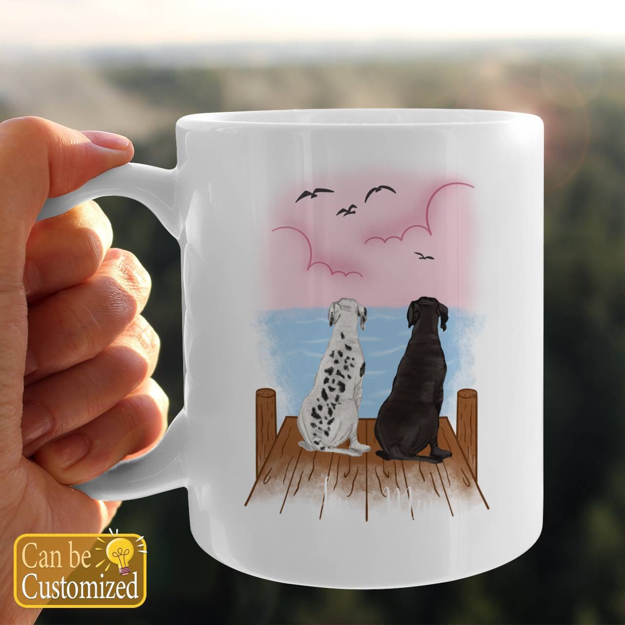 Personalize For 2 Dogs Mug