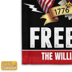 Custom Family Name 250 Years America Freedom With Eagles Garden Flag