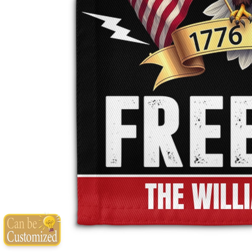 Custom Family Name 250 Years America Freedom With Eagles Garden Flag