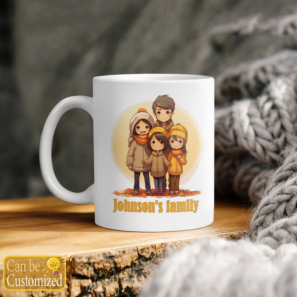 Personalized Your Family's Name for Four Peoples Mug