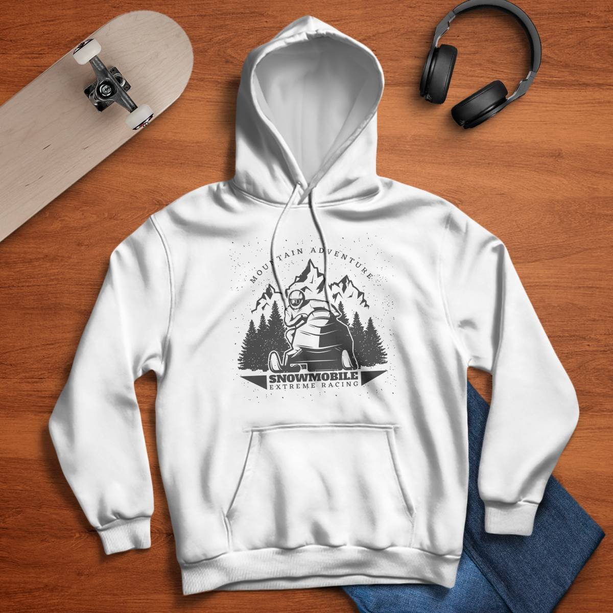 Mountain Adventure Snowmobile Extreme Racing Hoodie