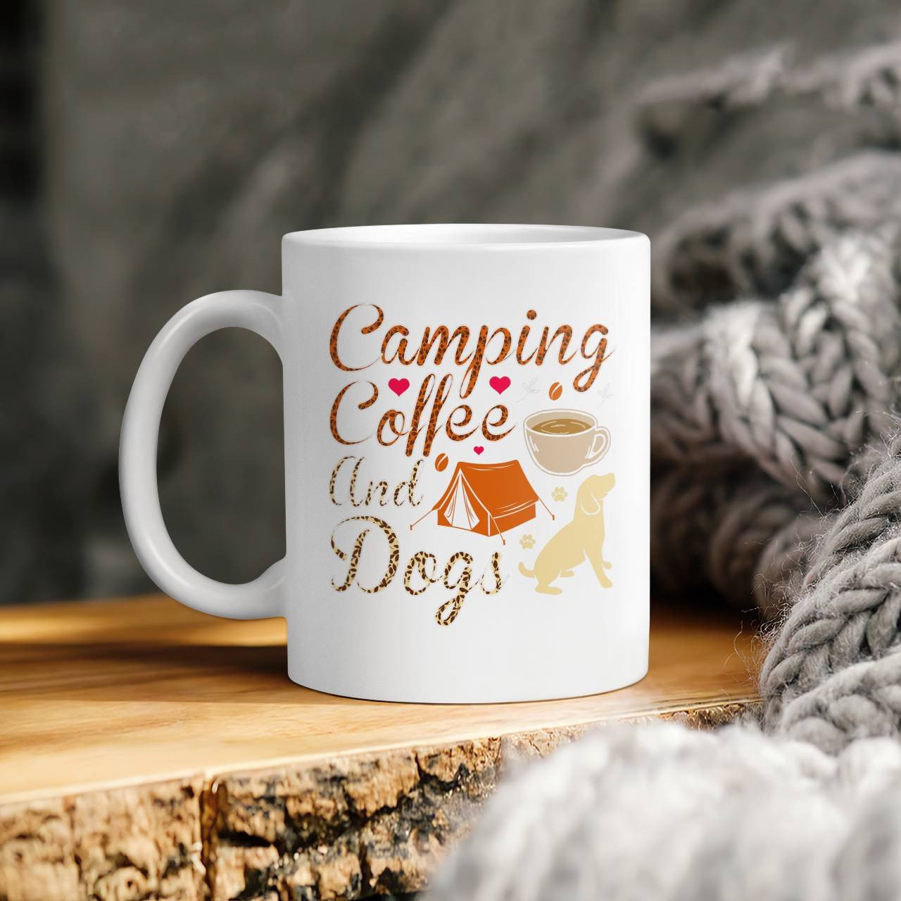 Camping Coffee And Dogs Mug
