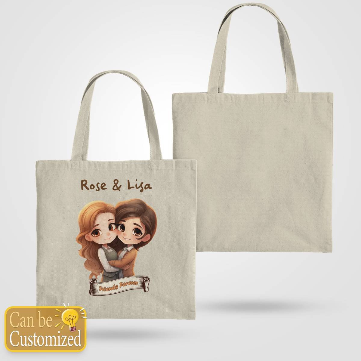 Friends Forever with Names Tote Bag