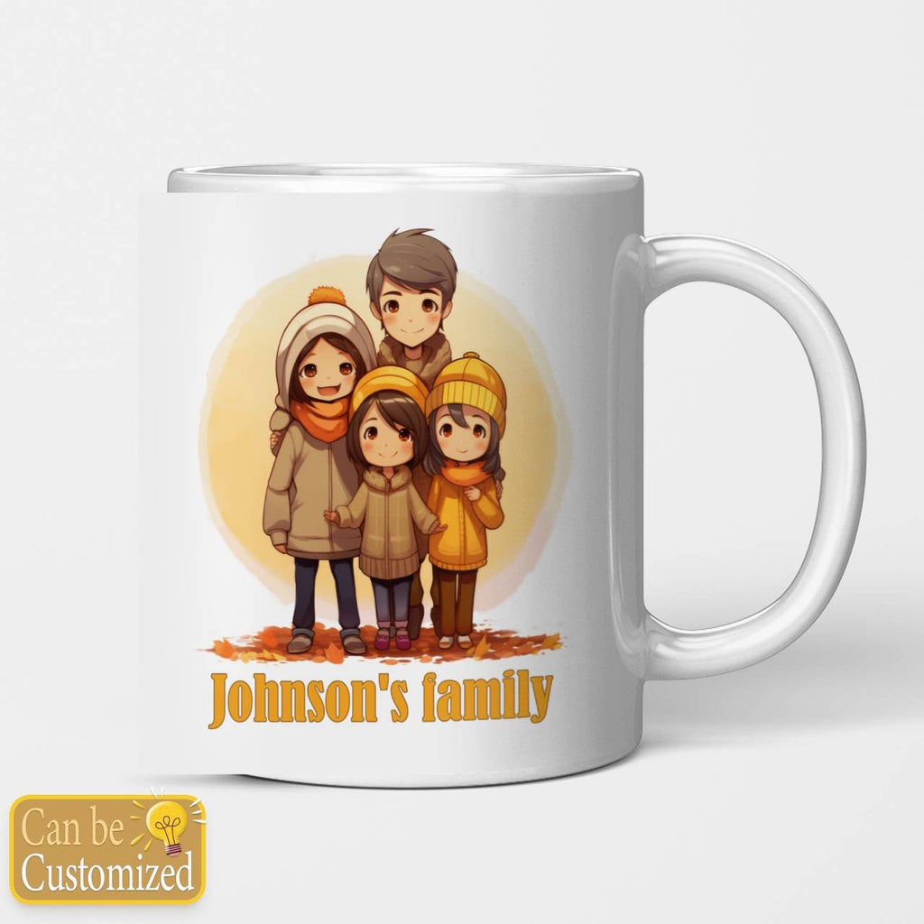 Personalized Your Family's Name for Four Peoples Mug