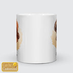 Chibi Warm Couple With Yours Names Beverage Mug