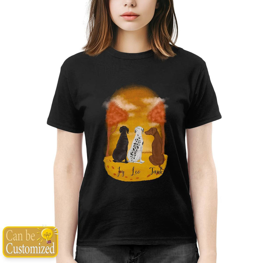 Personalize For 3 Dogs T-shirt