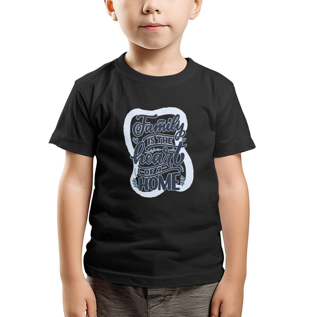 Family Quote - Family Is The Heart Of A Home Kids T-shirt