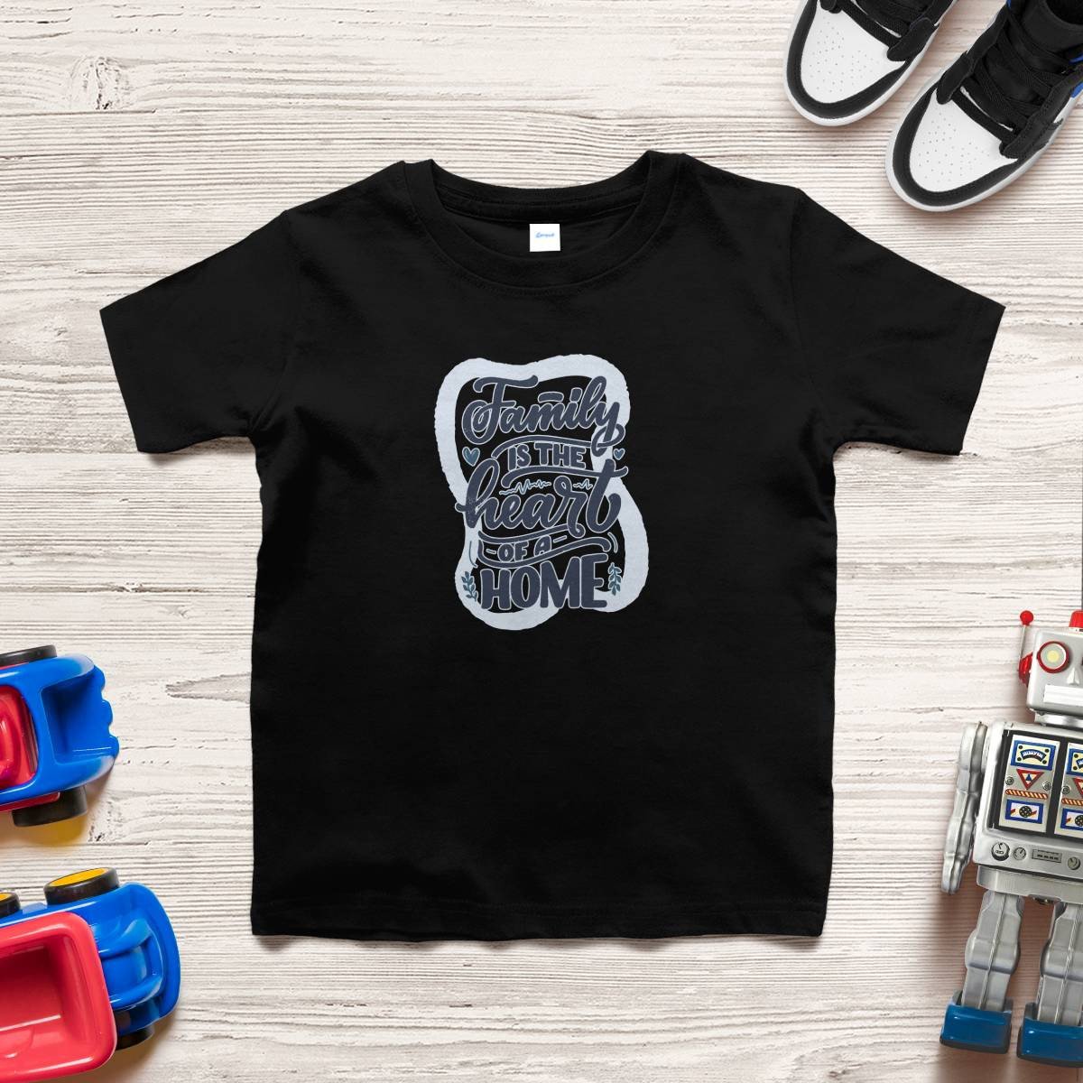 Family Quote - Family Is The Heart Of A Home Kids T-shirt