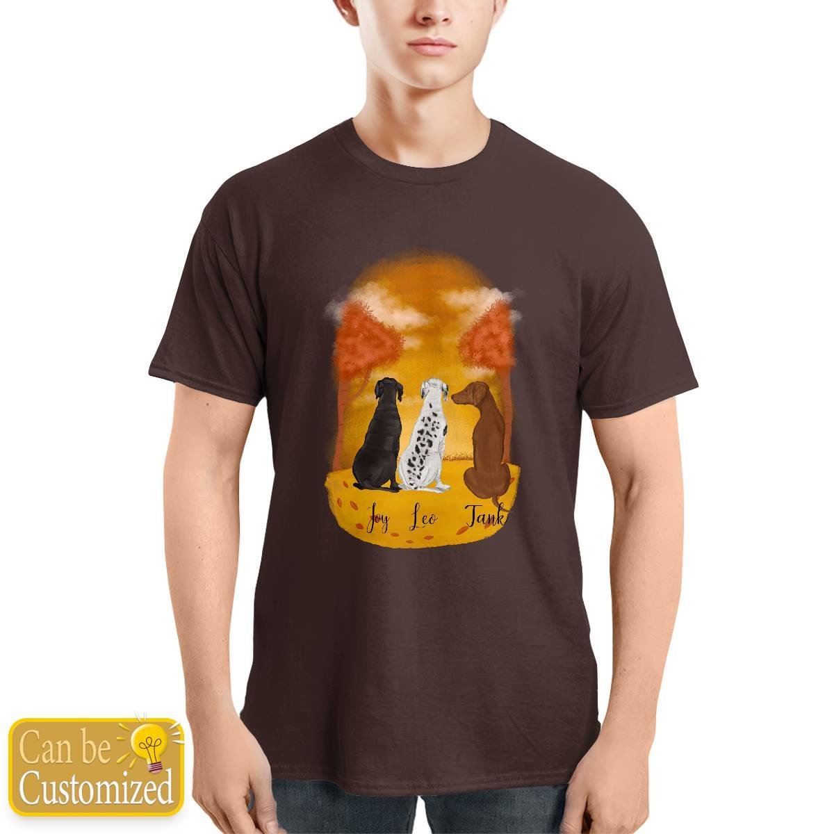 Personalize For 3 Dogs T-shirt