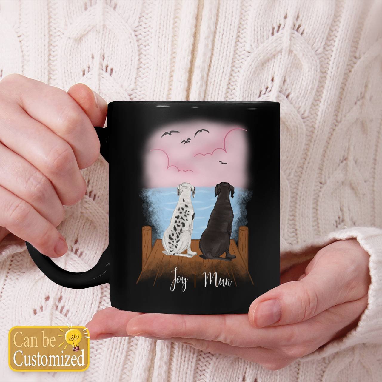 Personalize For 2 Dogs Mug