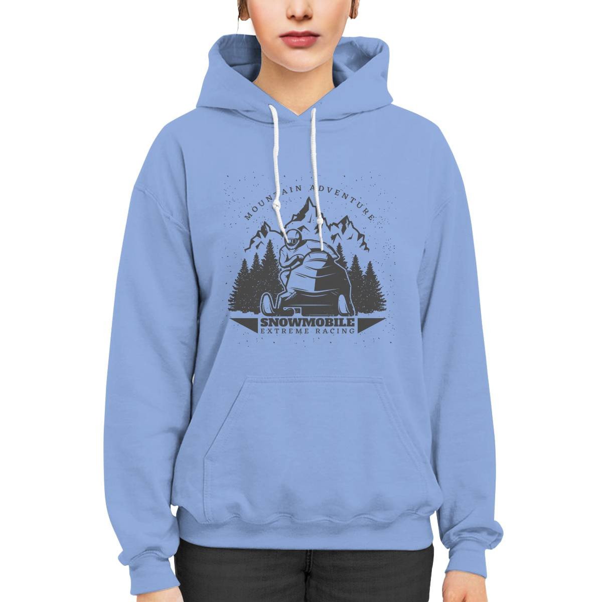 Mountain Adventure Snowmobile Extreme Racing Hoodie